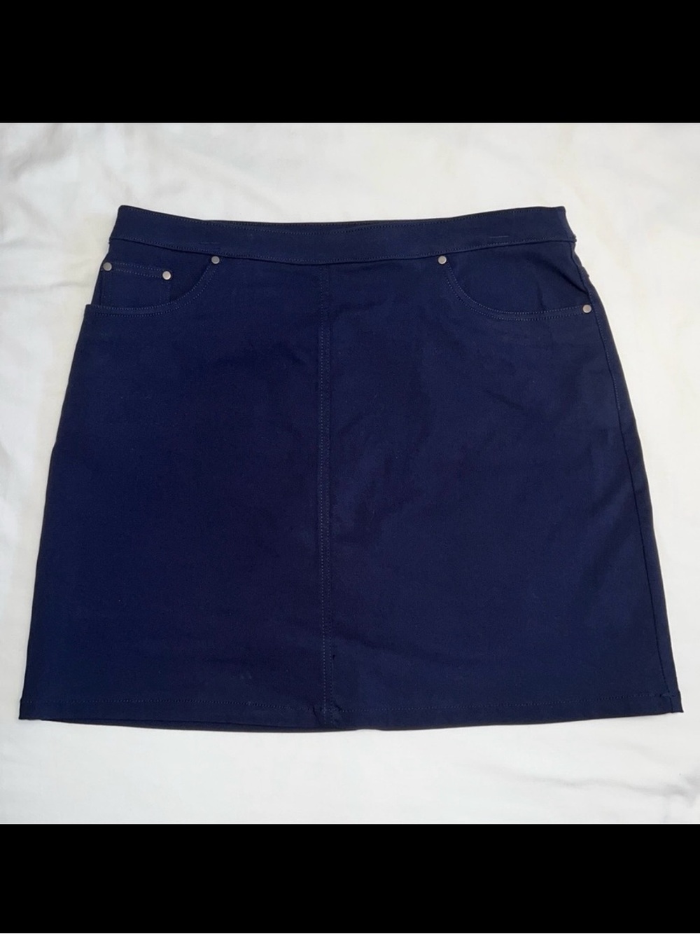 NWOT hearts of palm Navy Blue Pull on Stretch Skort Women’s Size 12